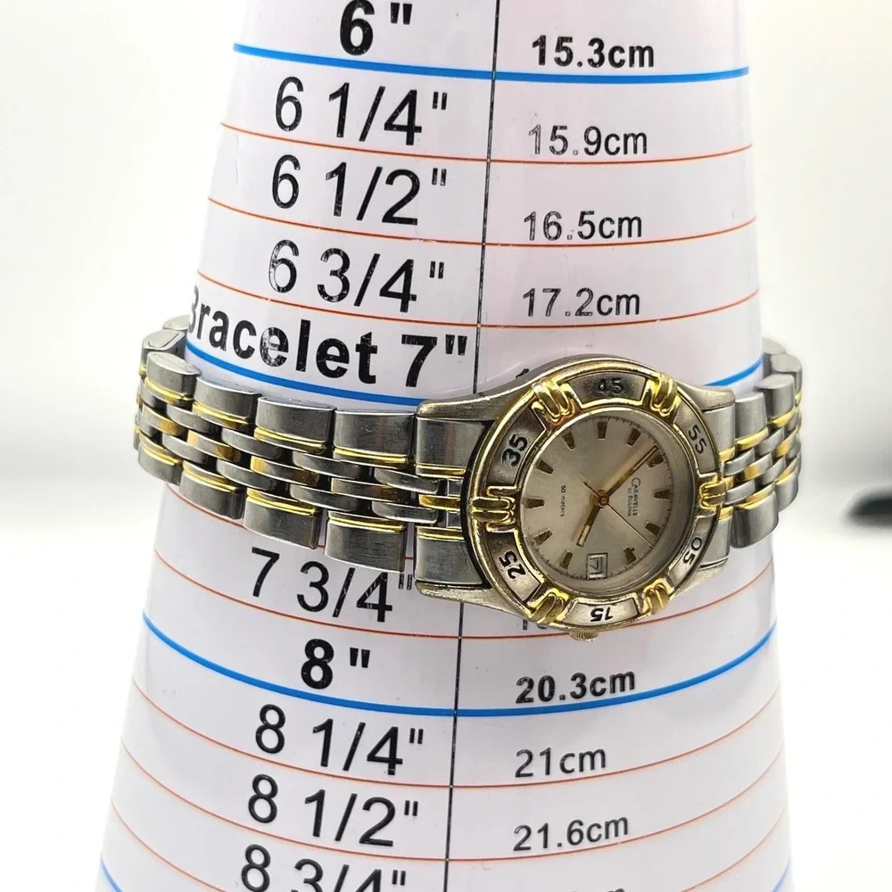 Caravelle by Bulova Two Tone Ladies Watch Date Welch's Engraved Employee Gift